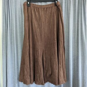 Renaissance Skirt L Brown Forest Fairy Boho Cottagecore Maxi Ankle Length
